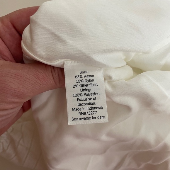 Nine West One Shoulder Shirred Tie Waist Peplum Top in White, Size XL Womens - Picture 7 of 9